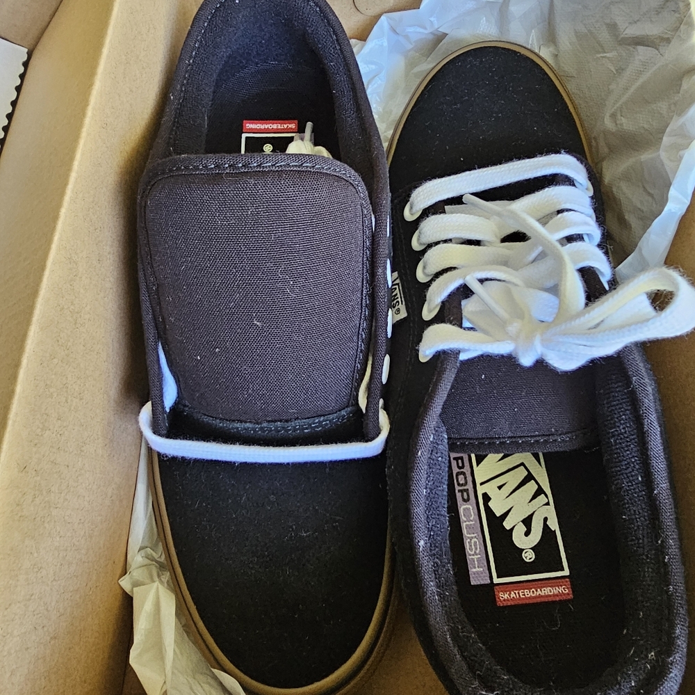 Vans Skate Chukka L. SIZE 7. Black/Black/Gum - Picture 7 of 10